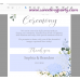 Blue Ivory Hydrangea Unplugged Ceremony sign template,(139)